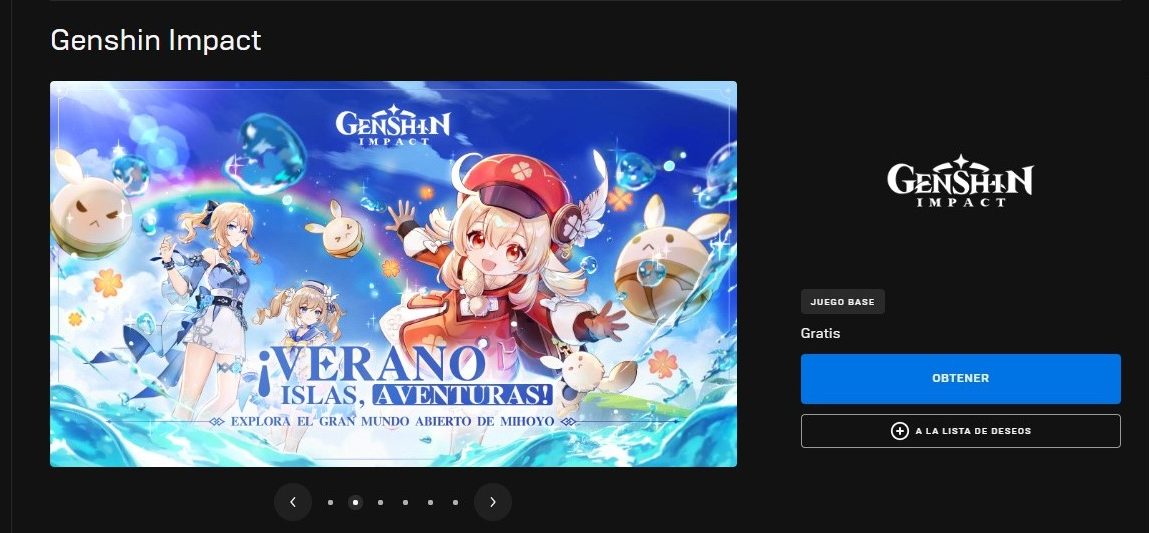 Genshin impact epic games Store