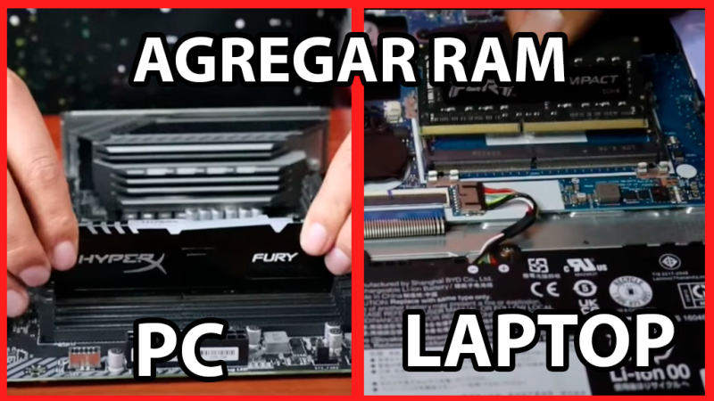 Como agregar mas memoria RAM a mi laptop